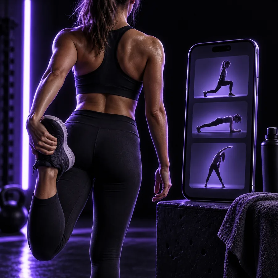 Exemple de création publicitaire pour une application de fitness