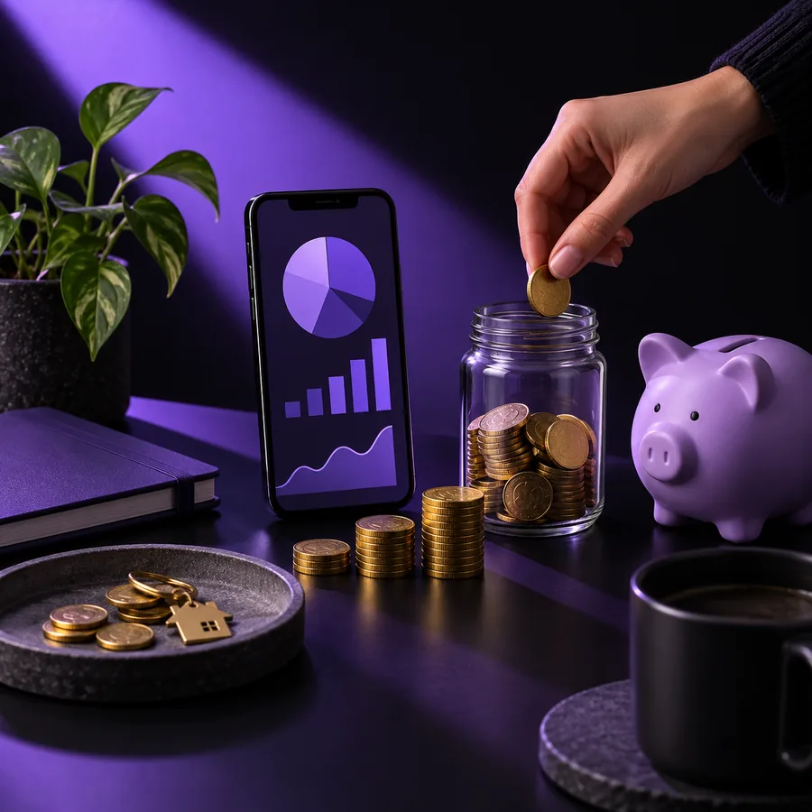 Exemple de création publicitaire pour une application de finance